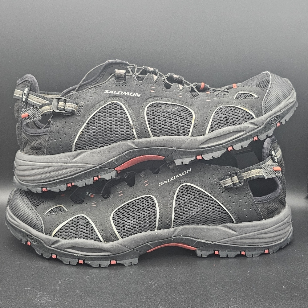 Size 12 - Salomon Techamphibian 3 Black Trail Hiking Shoe - Picture 5 of 8